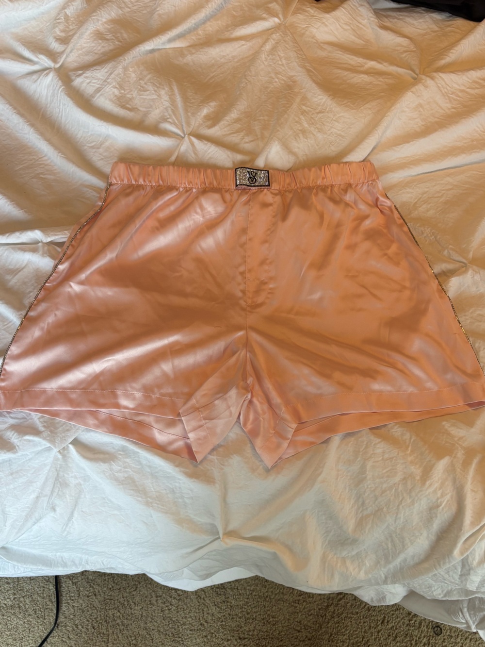 Victoria's Secret Pink Satin High-Waist Lounge Shorts